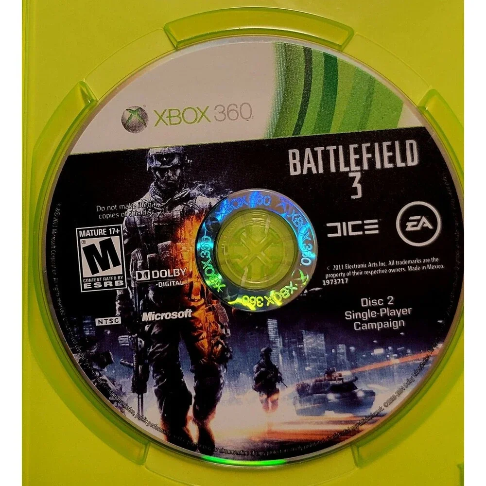 Xbox 360: Battlefield 3, No Manual, TESTED &WORKING, GD DISC, FAST SHIPPING